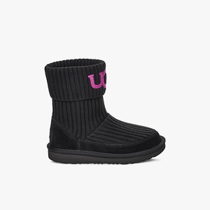 Ugg Knit Klassiska Stövlar Barn Svarta (837092VHK)